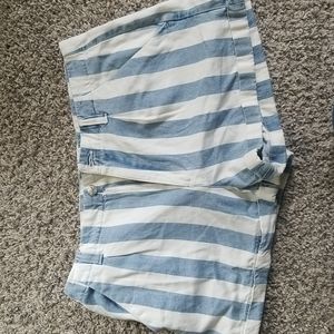 Jean Striped Shorts
